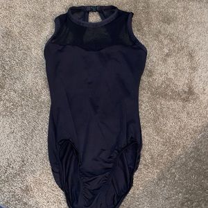Natalie dance wear black leotard